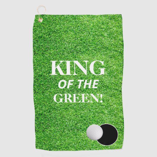 Serviette De Golf Fête Du Roi Du Golf Vert (Devant)