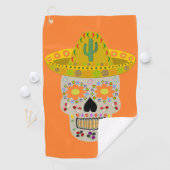 Serviette De Golf Fête mexicaine du crâne mort (En situation)