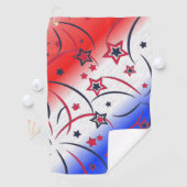 Serviette De Golf Feu d'artifice en bleu blanc rouge (En situation)