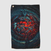 Serviette De Golf Feu rouge d'enfer océanique (Devant)