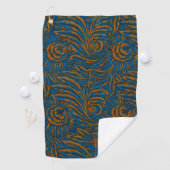 Serviette De Golf Feuille botanique d'acanthe de style sarcelle Will (En situation)