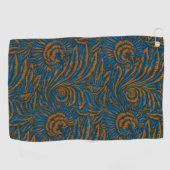 Serviette De Golf Feuille botanique d'acanthe de style sarcelle Will (Horizontal)