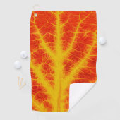 Serviette De Golf Feuille d'Aspen rouge et jaune #10 (En situation)