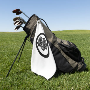 Serviette De Golf Feuille de lierre en cercle