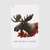 Serviette De Golf Feuilles de l'érable rouge orignal (Devant)