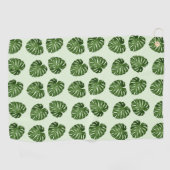 Serviette De Golf Feuilles de palmiers, Feuilles verts, Motif tropic (Horizontal)