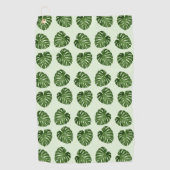 Serviette De Golf Feuilles de palmiers, Feuilles verts, Motif tropic (Devant)