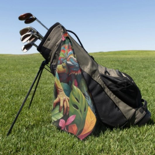 Serviette De Golf Feuilles Lizard et couleur