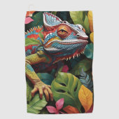 Serviette De Golf Feuilles Lizard et couleur (Devant)