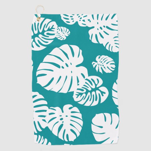 Serviette De Golf Feuilles tropicales multicolores 3 (Devant)