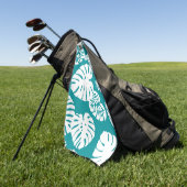 Serviette De Golf Feuilles tropicales multicolores 3 (Vert)