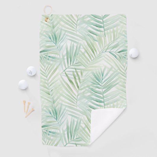 Serviette De Golf Feuilles Tropicales Vertes Aloha (En situation)