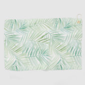 Serviette De Golf Feuilles Tropicales Vertes Aloha (Horizontal)