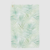 Serviette De Golf Feuilles Tropicales Vertes Aloha (Devant)