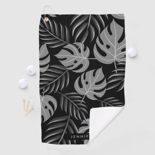 Serviette De Golf Feuilles tropicaux (En situation)