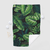 Serviette De Golf Feuilles tropicaux (En situation)