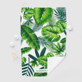 Serviette De Golf Feuilles tropicaux (En situation)