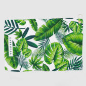 Serviette De Golf Feuilles tropicaux (Horizontal)