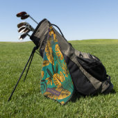 Serviette De Golf Feuilles tropicaux (Vert)