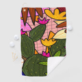 Serviette De Golf feuilles tropicaux Abstraits et fleurs (En situation)