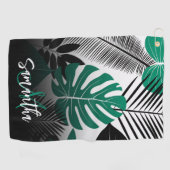 Serviette De Golf Feuilles tropicaux d'été (Horizontal)