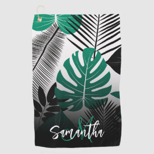 Serviette De Golf Feuilles tropicaux d'été