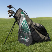 Serviette De Golf Feuilles tropicaux d'été (Vert)
