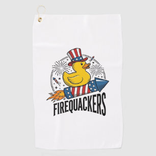 Serviette De Golf Feux d'artifice Canard Patriote Conception de Chem