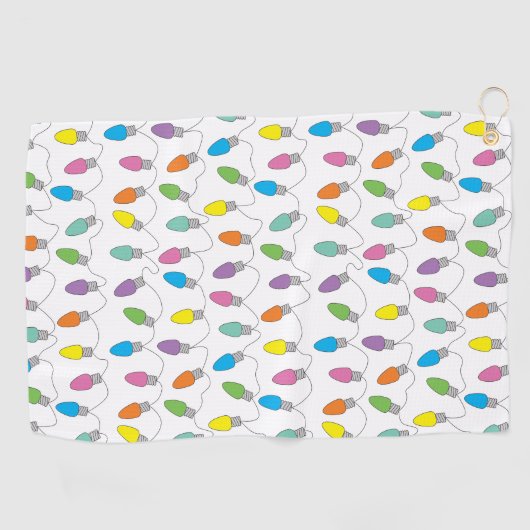 Serviette De Golf Feux de Noël (Horizontal)