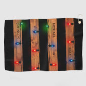 Serviette De Golf Feux multicolores personnalisés datés (Horizontal)