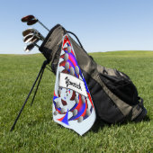 Serviette De Golf Fibonacci 'Fish' par Kenneth Yoncich (Vert)