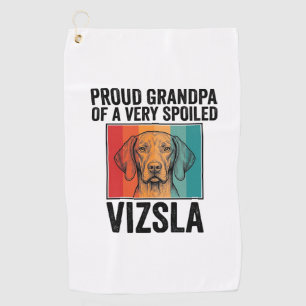 Serviette De Golf Fier grand-père Vizsla conception vintage amateur