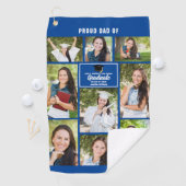 Serviette De Golf Fier Papa Graduation Photo Collage Fête des pères (En situation)