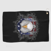 Serviette De Golf Fier patriote américain (Horizontal)