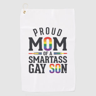 Serviette De Golf Fière maman d'un fils gay insolent Vintage T-shirt