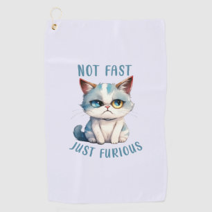 Serviette De Golf Fiery Feline Spirit - Sassy Angry Cat Design