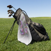 Serviette De Golf Figure de fantaisie timide abstraite moderne Art f (Vert)