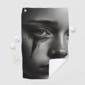 Serviette De Golf Fille avec des larmes (En situation)