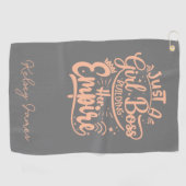 Serviette De Golf Fille Boss Construire Son Empire Personnalisé (Horizontal)