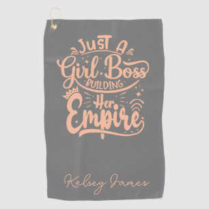 Serviette De Golf Fille Boss Construire Son Empire Personnalisé