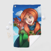 Serviette De Golf Fille chanceuse (En situation)