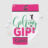 Serviette De Golf Fille de golf Customisée (En situation)