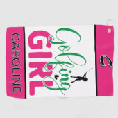 Serviette De Golf Fille de golf Customisée (Horizontal)