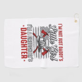 Serviette De Golf Fille de pompier vintage (Horizontal)