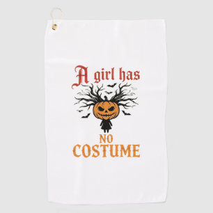 Serviette De Golf Fille d'Halloween n'a pas de costume Citrouille