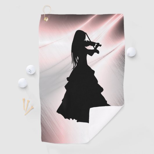 Serviette De Golf Fille Gitane Joue du Violon (En situation)
