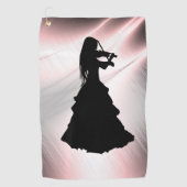 Serviette De Golf Fille Gitane Joue du Violon (Devant)