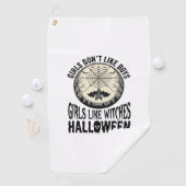 Serviette De Golf Filles comme sorcières Halloween Design Vectoriel (En situation)