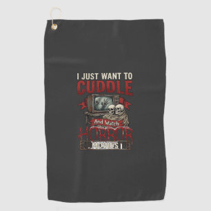 Serviette De Golf Films d'horreur câlins Halloween Crânes Télé rétro
