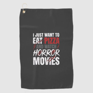Serviette De Golf Films d'horreur Pizza Halloween Design_1